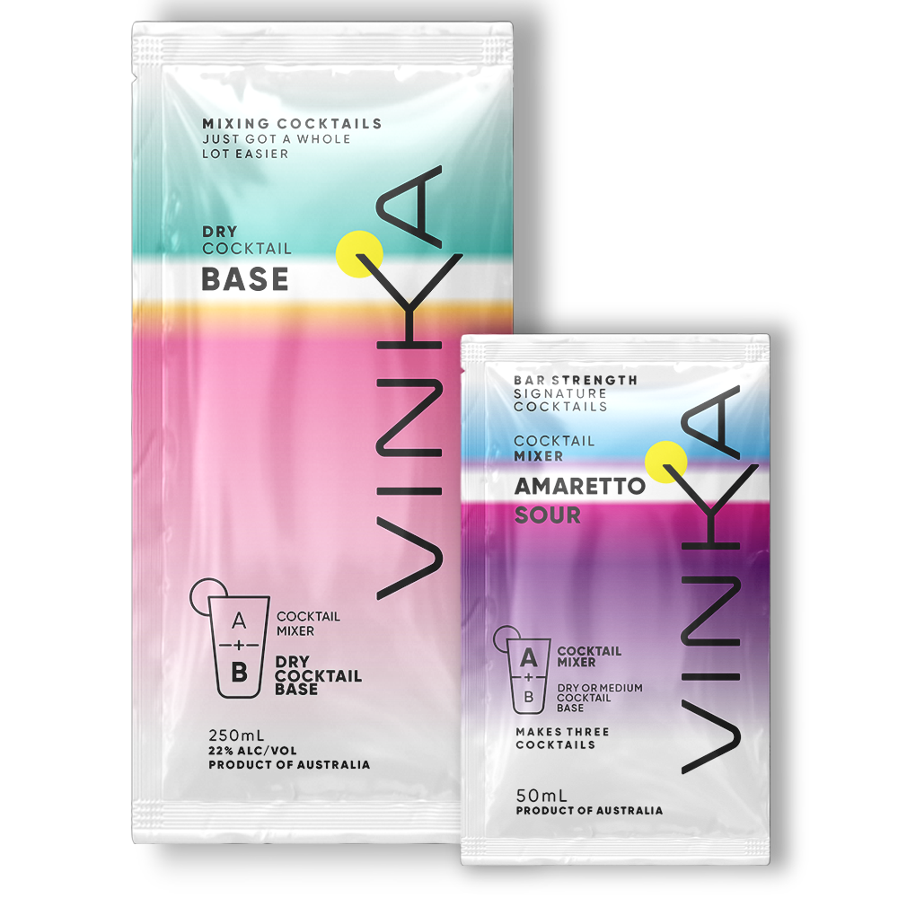 50mL Vinka Amaretto Sour Cocktail paired with the Dry Cocktail Base 250mL.