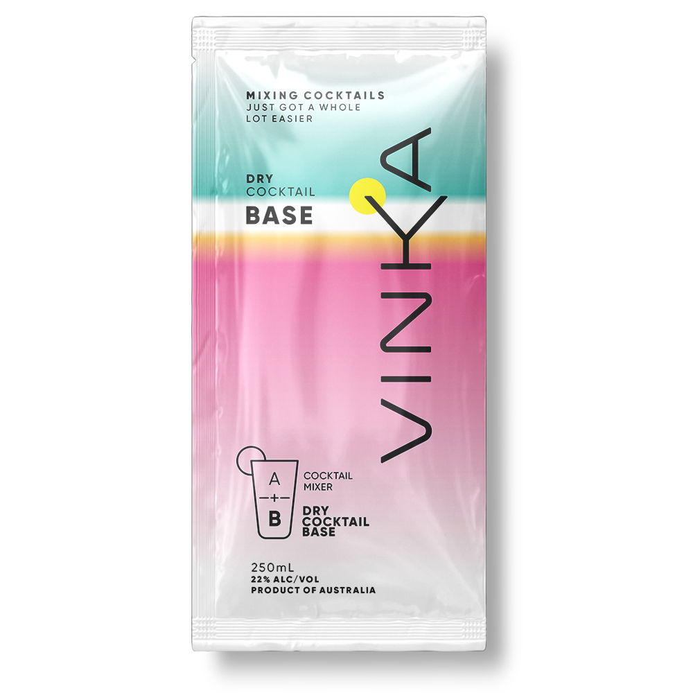 250mL Vinka Dry Cocktail Base Sachet.