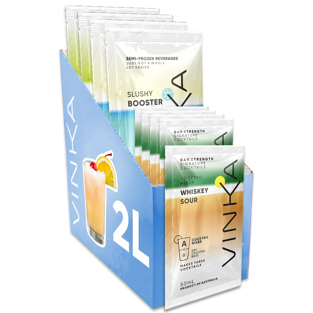 Premium whiskey flavor paired with tart lemon mix, and a hint of sweetness, all designed to be blended into a smooth slushy that will excite the tastebuds.