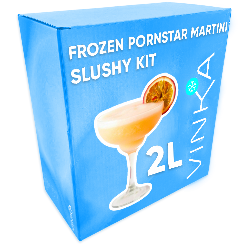Vinka Frozen Pornstar Martini Slushy Kit packaging on a white background
