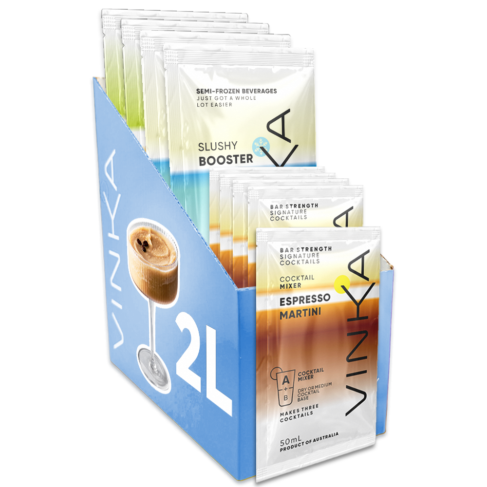 Each kit features high-quality espresso martini mixer that has been specially formulated to give a smooth, velvety texture. 