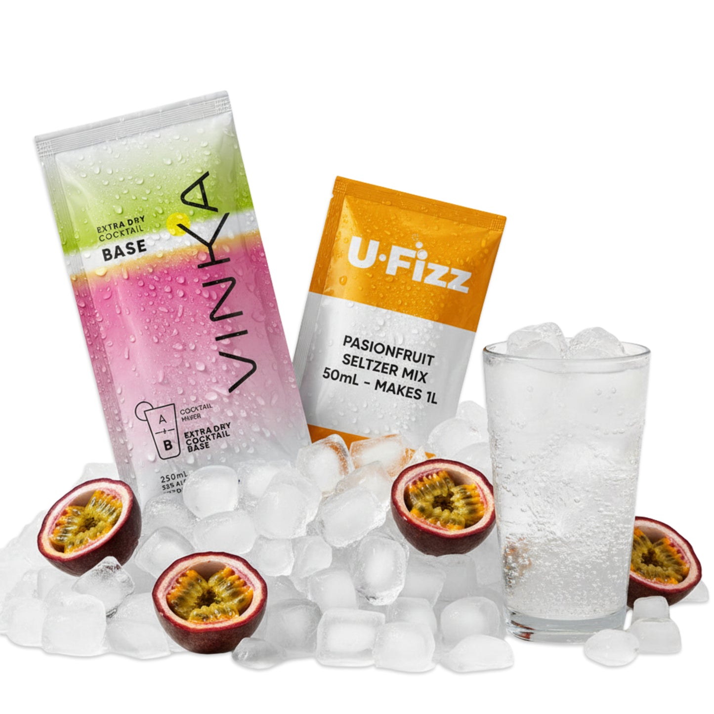 VINKA U-Fizz Natural Passionfruit Seltzer | 5.6% | makes 1L