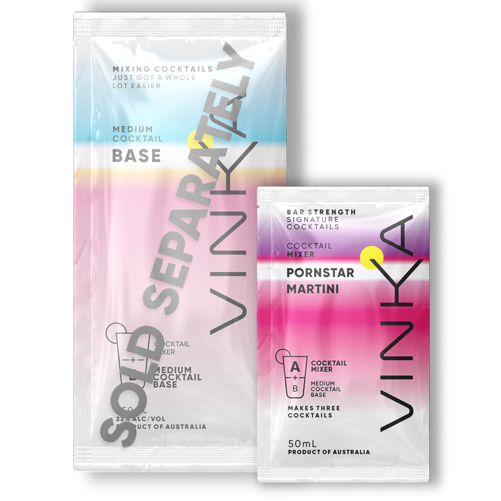 50mL Vinka Pornstar Martini Cocktail Mixer Only Render with White Background. 