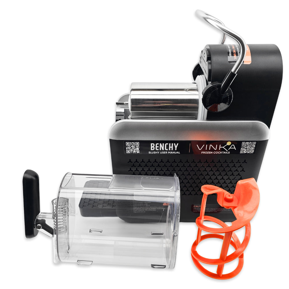 Benchy Slushy Machine 2L Capacity parts taken apart for ease of cleaning.