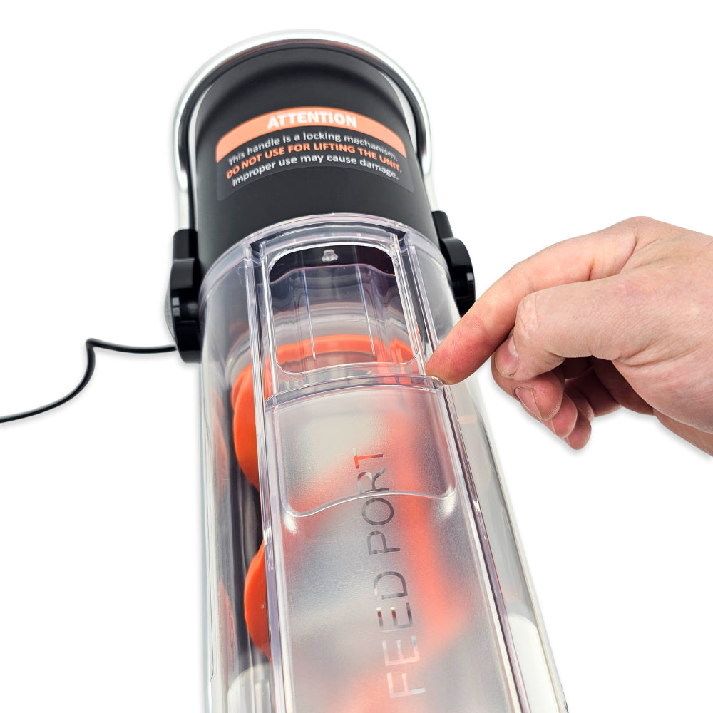 Slide open to fill Benchy Slushy Machine just past the 64oz threshold to 2L.