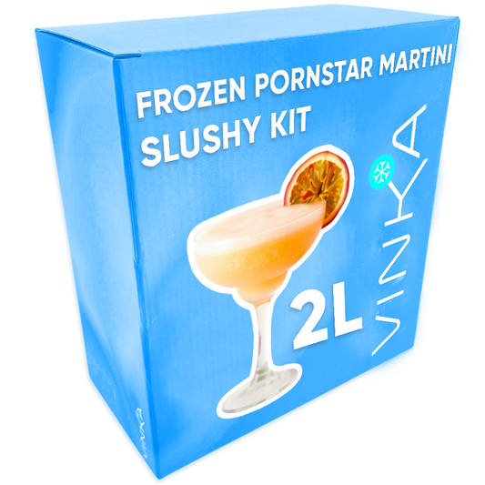Vinka Frozen Pornstar Martini Slushy Kit packaging on a white background